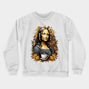 Mona Lisa Coffe time Crewneck Sweatshirt